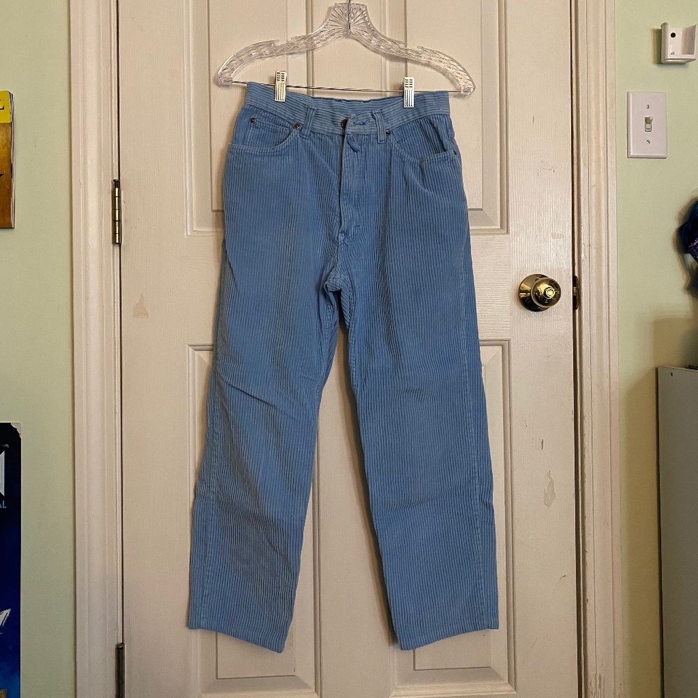 Blue corduroy pants
